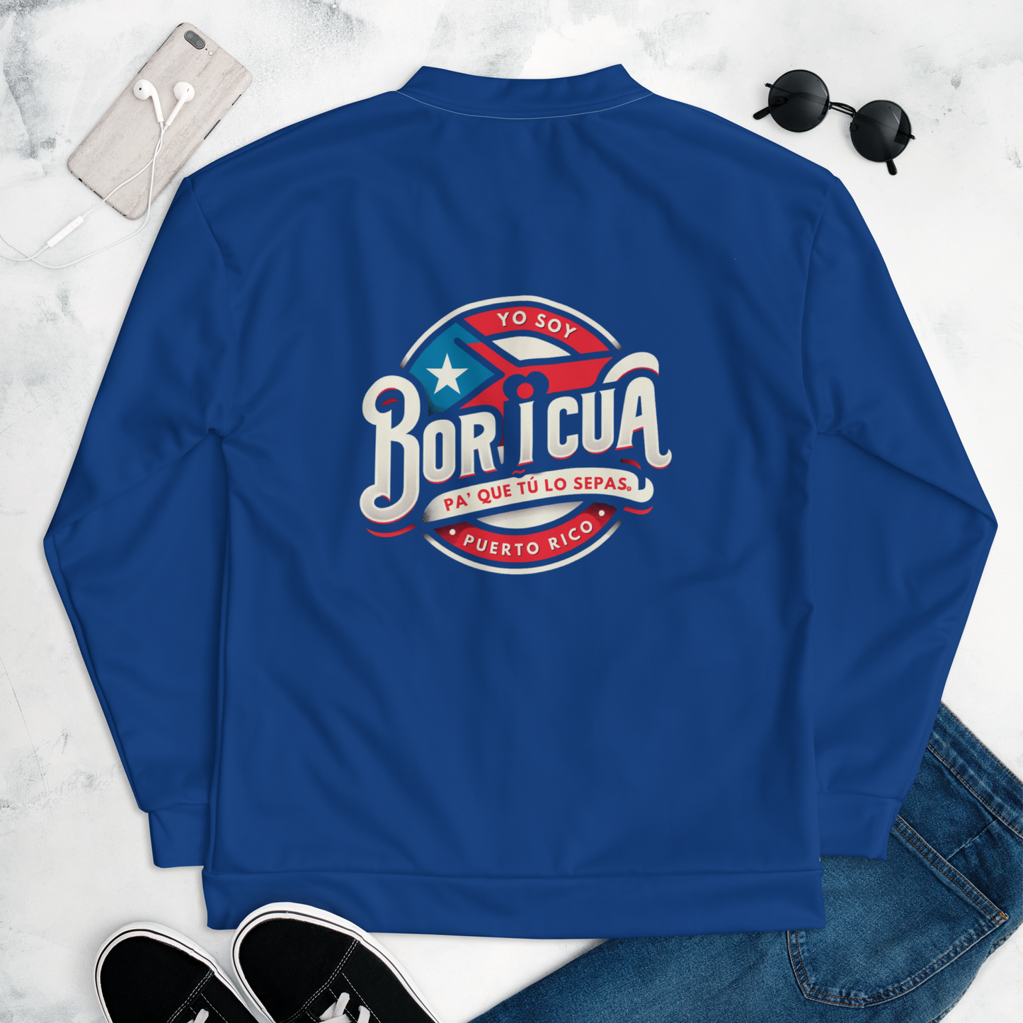 Chaqueta bomber Yo Soy Boricua Pa’ Que Tú Lo Sepas Stampa oficial unisex