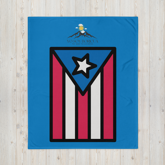 Manta con Bandera de Puerto Rico Y Las Tetas de Cayey