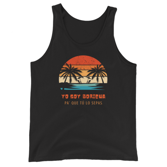 La Playita Yo Soy Boricua Pa’ Que Tú Lo Sepas Camiseta de tirantes para hombre