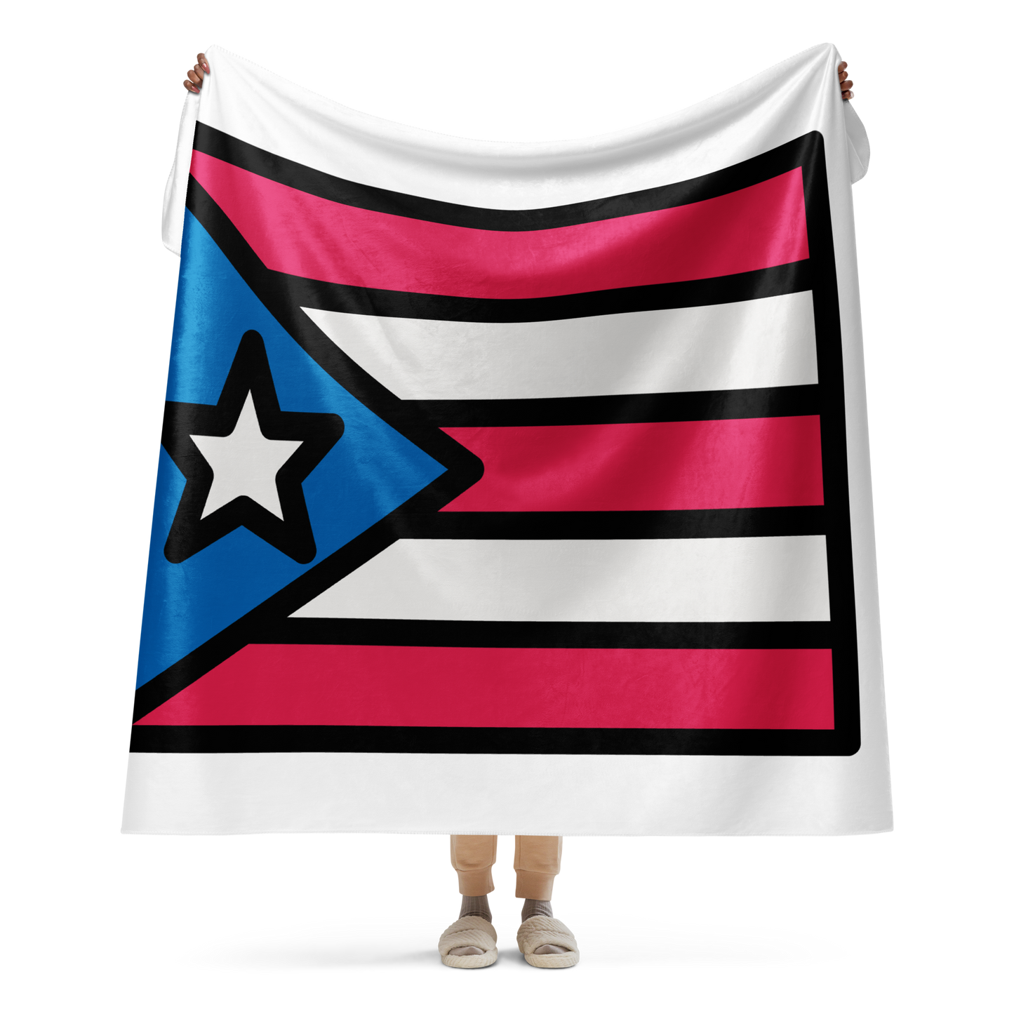 Bandera Yo Soy Boricua en Manta sherpa