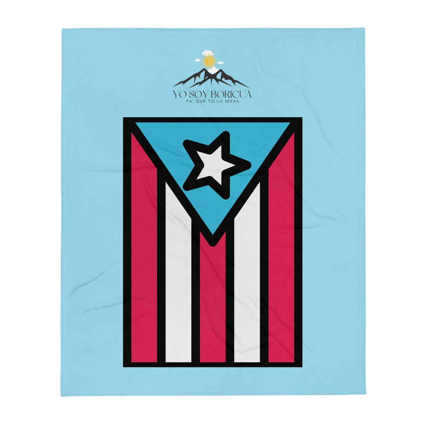 Manta con Bandera retro de Puerto Rico Y Las Tetas de Cayey