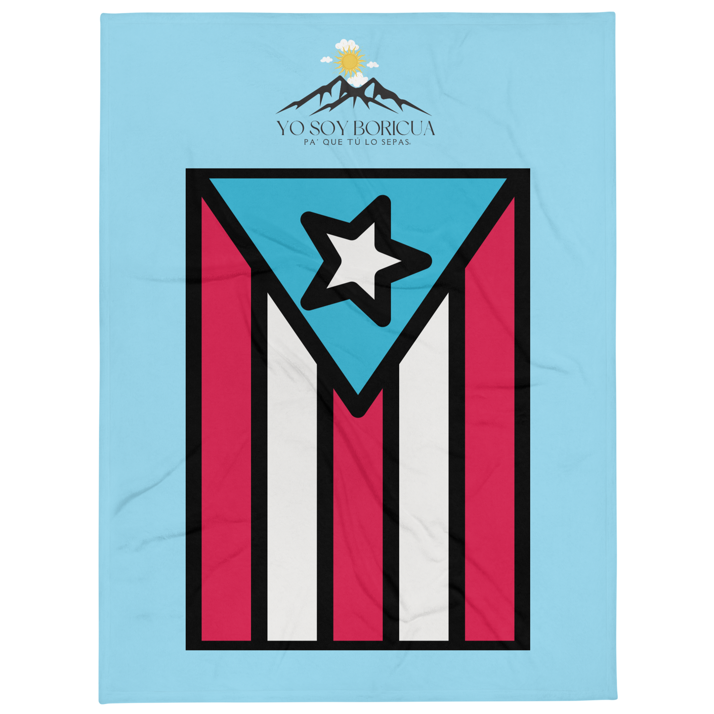 Manta con Bandera retro de Puerto Rico Y Las Tetas de Cayey