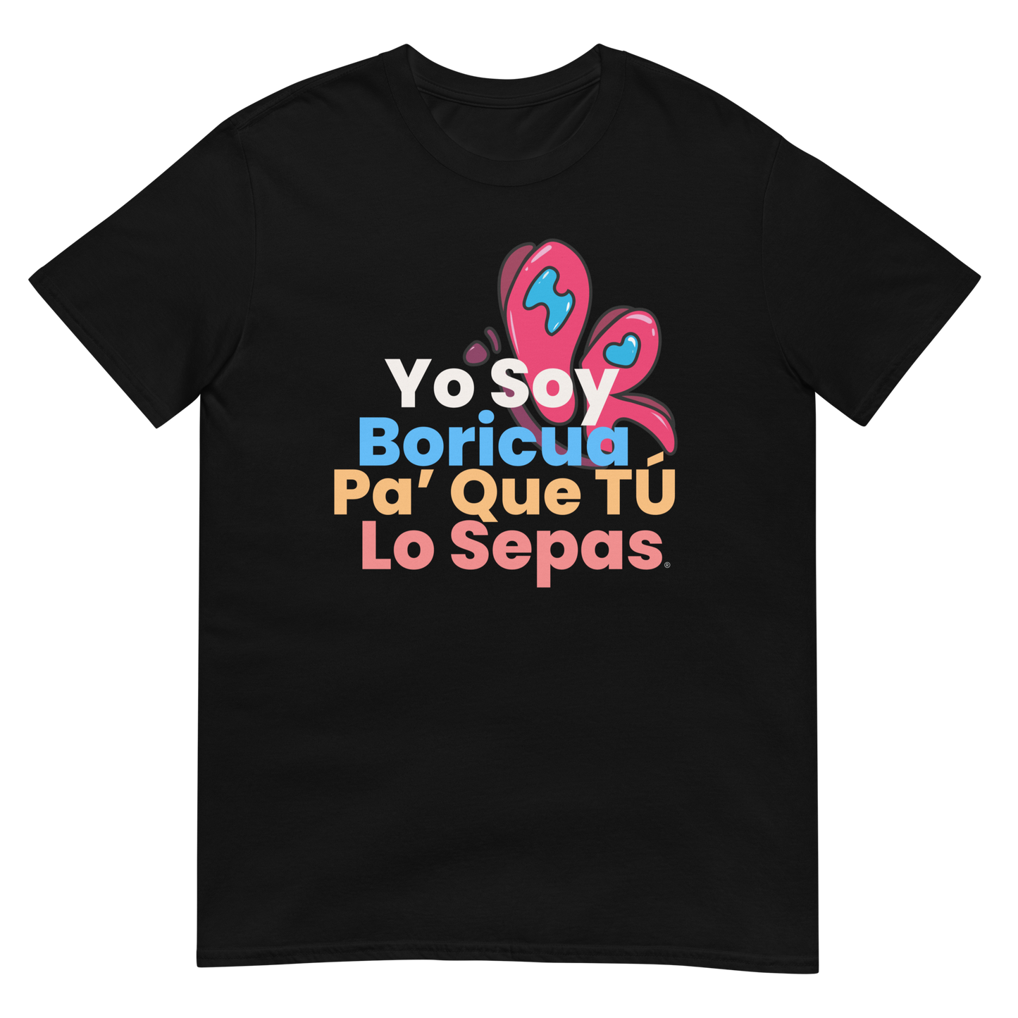 Yo Soy Boricua Pa' Que Tu Lo Sepas Camiseta Mariposa Clasica unisex