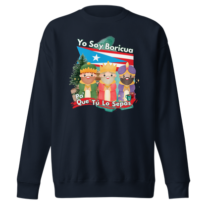 Sudadera Reyes Yo Soy Boricua Pa’ Que Tú Lo Sepas gruesa unisex