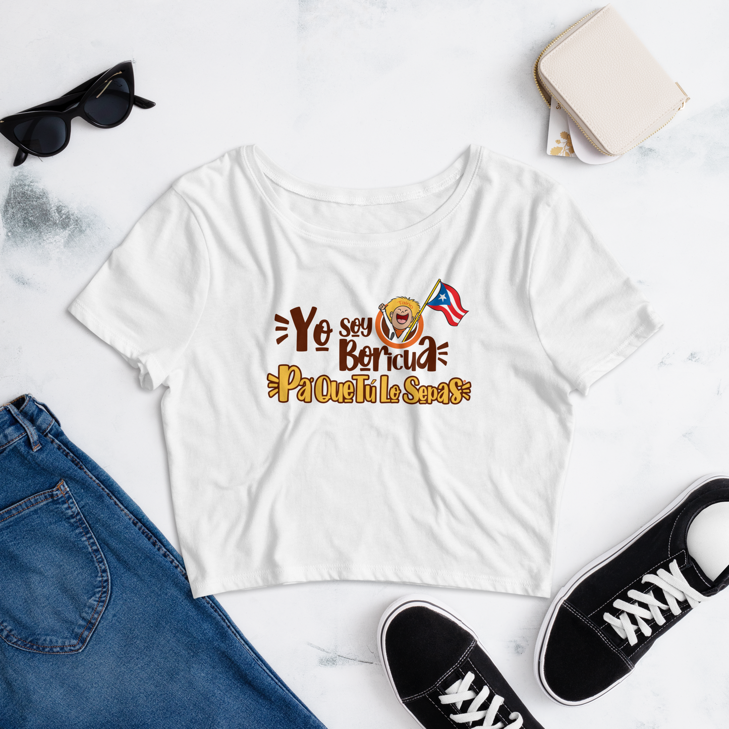 Yo Soy Boricua Pa’ Que Tú Lo Sepas | Camiseta corta para mujer